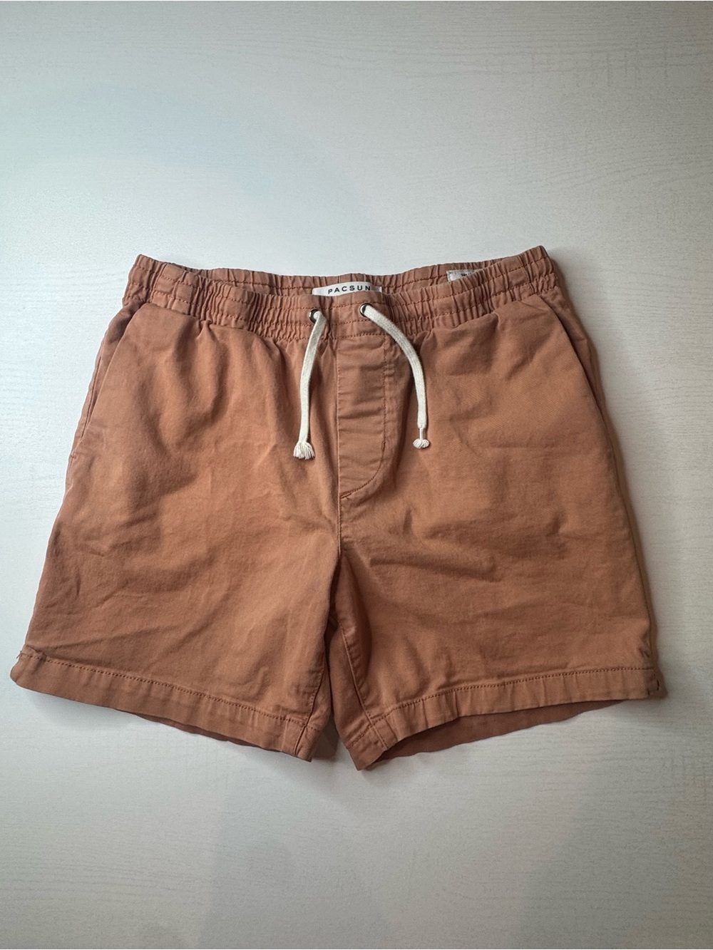 PacSun Men's Rust-Brown Cotton Drawstring Shorts